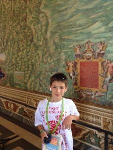 In the Hall of Maps at the Vatican Museum.